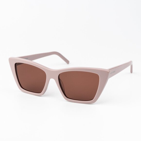 Saint Laurent Women Sunglasses Nude Pink Brown Cat Eye SL 276 MICA 058 BRAND NEW - Picture 5 of 17